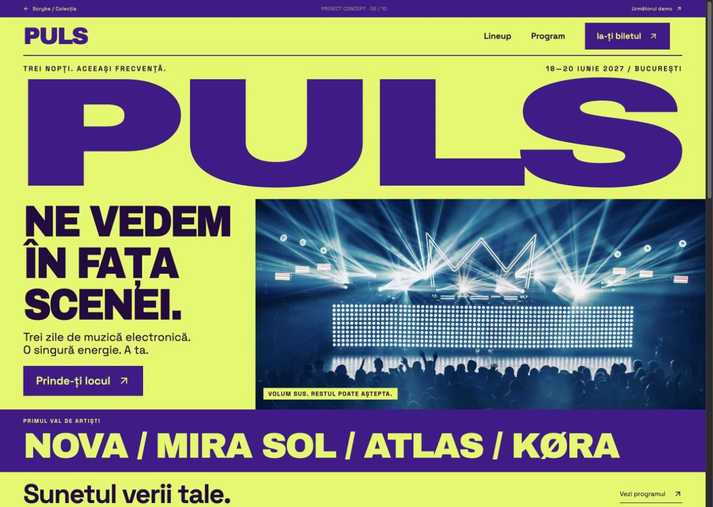 Captură din proiectul PULS