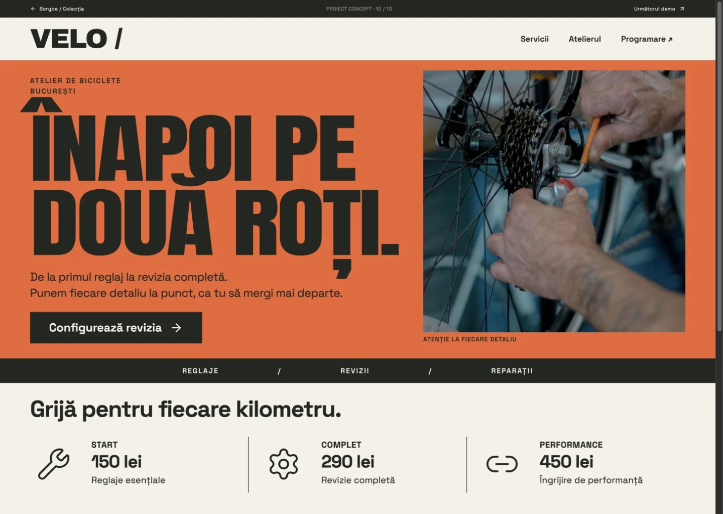 Captură din proiectul VELO /